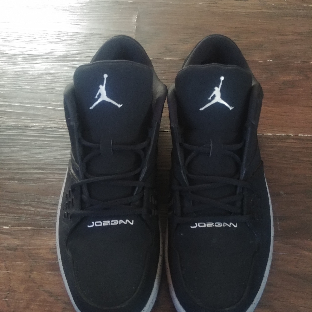 Black and white shoes